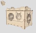 Cute Cat Storage Box Laser Cut Vector Template