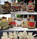 Cute Cat Warrior Figurines Laser Cut Vector File
