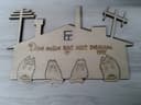 Cute Cats House Key Holder Laser Cut Vector File