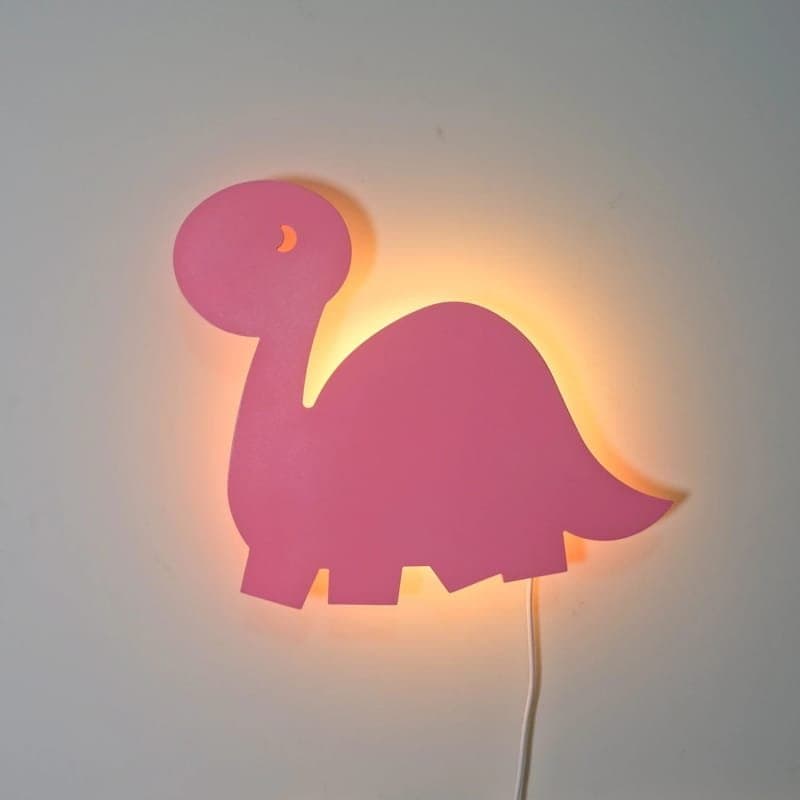 Cute Dinosaur Wall Lamp Vector File for Laser Cutting (DXF, SVG)
