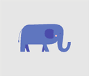 Cute Elephant Vector Design for Laser Cutting DXF