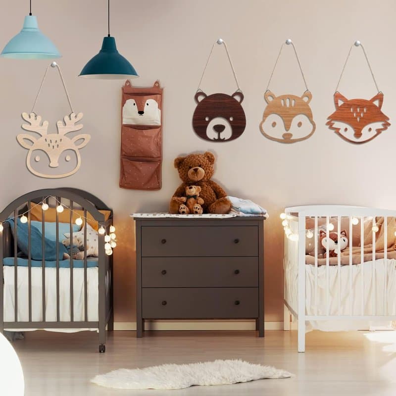Cute Forest Animal Wall Decor Vector Set for Laser Cutting (SVG)