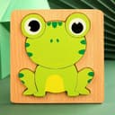 Cute Frog Montessori Shape Puzzle Laser Cut Vector File