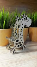 Cute Giraffe Phone Stand 3D Puzzle Laser Cut DXF File
