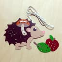Cute Hedgehog Lacing Toy Vector for Laser Cutting