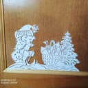 Cute Hedgehog Winter Skiing Vector for Laser Cutting