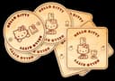 Cute Hello Kitty Coaster Set Laser Cut Vector File