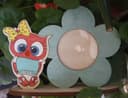 Cute Owl Flower Photo Frame Laser Cut Vector File