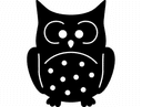 Cute Owl Silhouette Vector File for Laser Cutting DXF