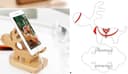 Cute Reindeer Phone Stand Laser Cut Vector Design