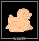 Cute Rubber Duck Laser Cut Vector Template