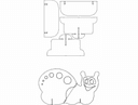 Cute Snail 3D Puzzle Laser Cut Vector DXF File