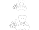 Cute Teddy Bear DXF Vector File for Laser Cutting
