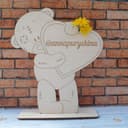 Cute Teddy Bear Holding Heart 3D Puzzle Laser Cut File