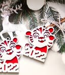 Cute Tiger 2022 Christmas Ornament Laser Cut Vector File