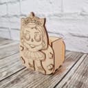 Cute Unicorn Girl Desk Organizer Laser Cut Vector File