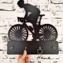 Cyclist Bicycle Key Holder Wall Decor Vector File