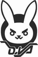 D.Va Bunny Logo Vector for Laser Cutting and CNC