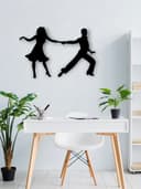 Dancing Couple Silhouette Wall Art Laser Cut Vector File