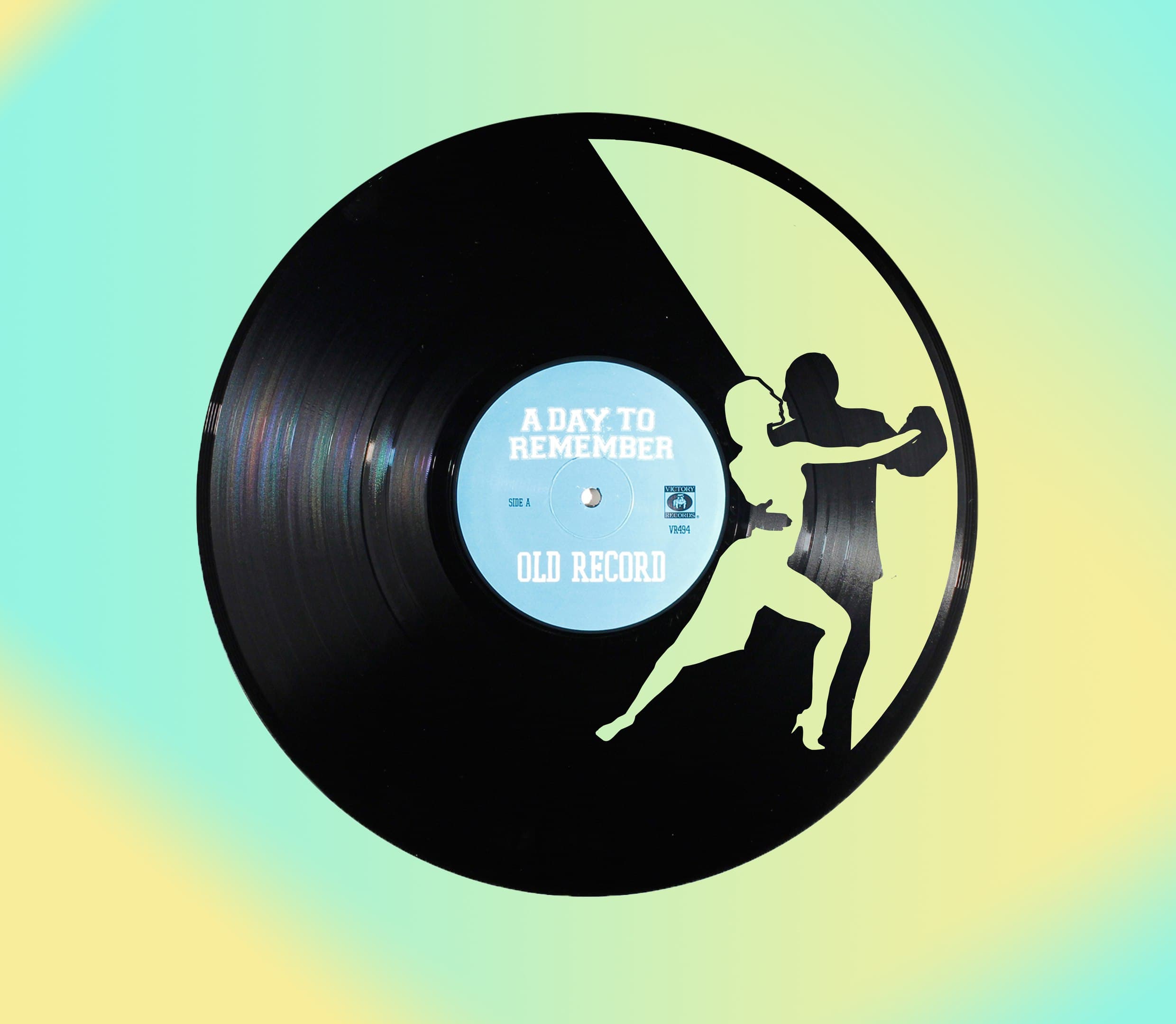 Dancing Couple Vinyl Record Wall Clock Laser Cut Vector (CDR)