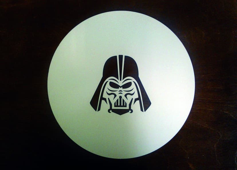 Darth Vader Helmet Round Sign Free Vector File