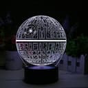 Death Star 3D Illusion Lamp Laser Cut Vector File
