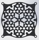 Decorative 120mm Floral Fan Grille Vector File