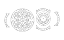 Decorative 3D Round Side Table DXF Vector File