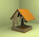 Decorative Bird Feeder Laser Cut Vector File
