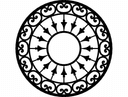Decorative Circular Arrow Border Vector DXF File