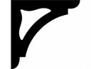 Decorative Corner Bracket Vector Design for CNC Laser Cut (DXF)