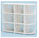 Decorative Floral Laser Cut Bookcase Shelf SVG Vector Plan