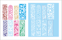 Decorative Floral Laser Cut Screen Panels Vector Bundle