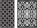 Decorative Geometric and Floral Laser Cut Screen Panels DXF