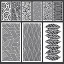 Decorative Geometric and Floral Screen Panels DXF Vector Patterns