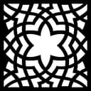 Decorative Geometric Flower Jali Pattern Vector SVG File