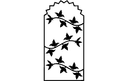 Decorative Ivy Vine Panel Vector Design for Laser Cutting DXF