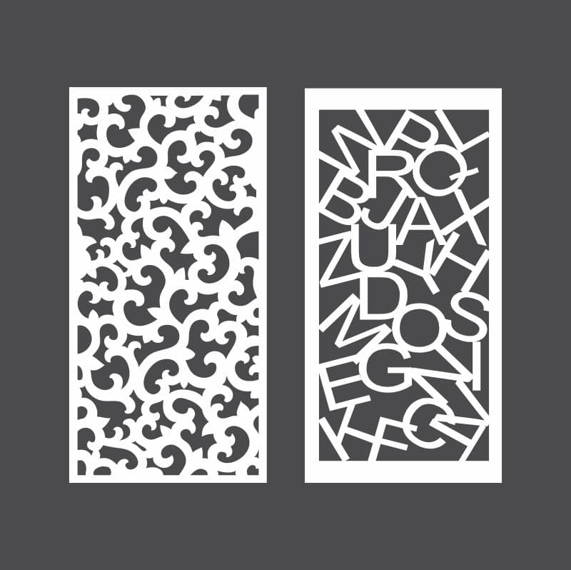 Decorative Jali and Typography Panels for Laser Cutting (CDR)