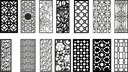 Decorative Jali Screen Panels Collection - Free Vector DXF Files