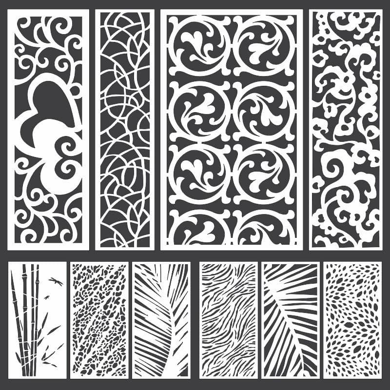 Decorative Jali Screen Panels Collection - Laser Cut DXF Files