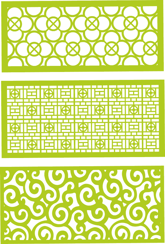 Decorative Jali Screen Panels Collection Vector File