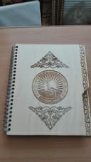 Decorative Notebook Cover with Ethnic Ornament Laser Cut Vector