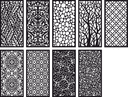 Decorative Pattern Panel Screen Collection Free Vector File