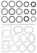 Decorative Round and Oval Floral Frames Vector Pack (CDR)