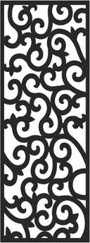 Decorative Swirl Jali Panel Vector Design DXF SVG CDR