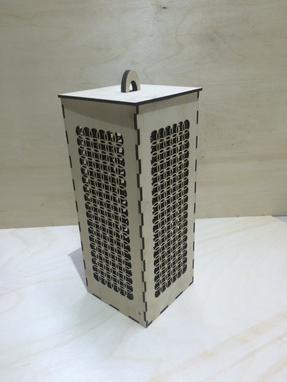 Decorative Tall Lantern Box Vector Design for Laser Cutting CDR