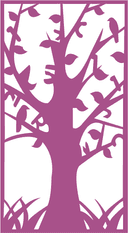 Decorative Tree with Birds Laser Cut Panel Vector File