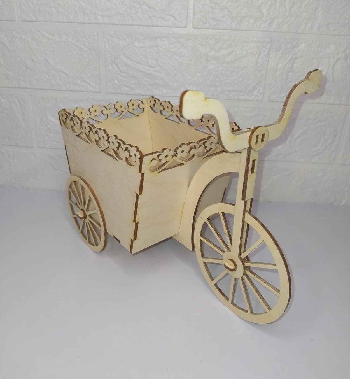 Decorative Tricycle Flower Planter Laser Cut Vector File