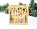 Deer Forest Lantern Laser Cut File - DIY Wood Light Box SVG