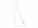 Delaware State Map Outline Vector File for Laser Cutting